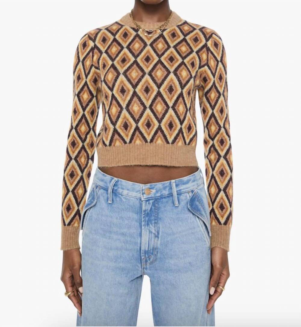 NEW MOTHER the crop jumper in beeswax and caramel